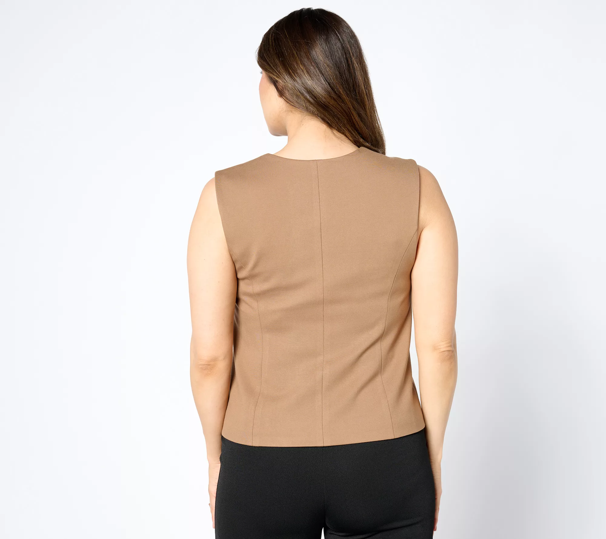 Tailored by Susan Graver Smart Ponte 350 Square-Neck Vest