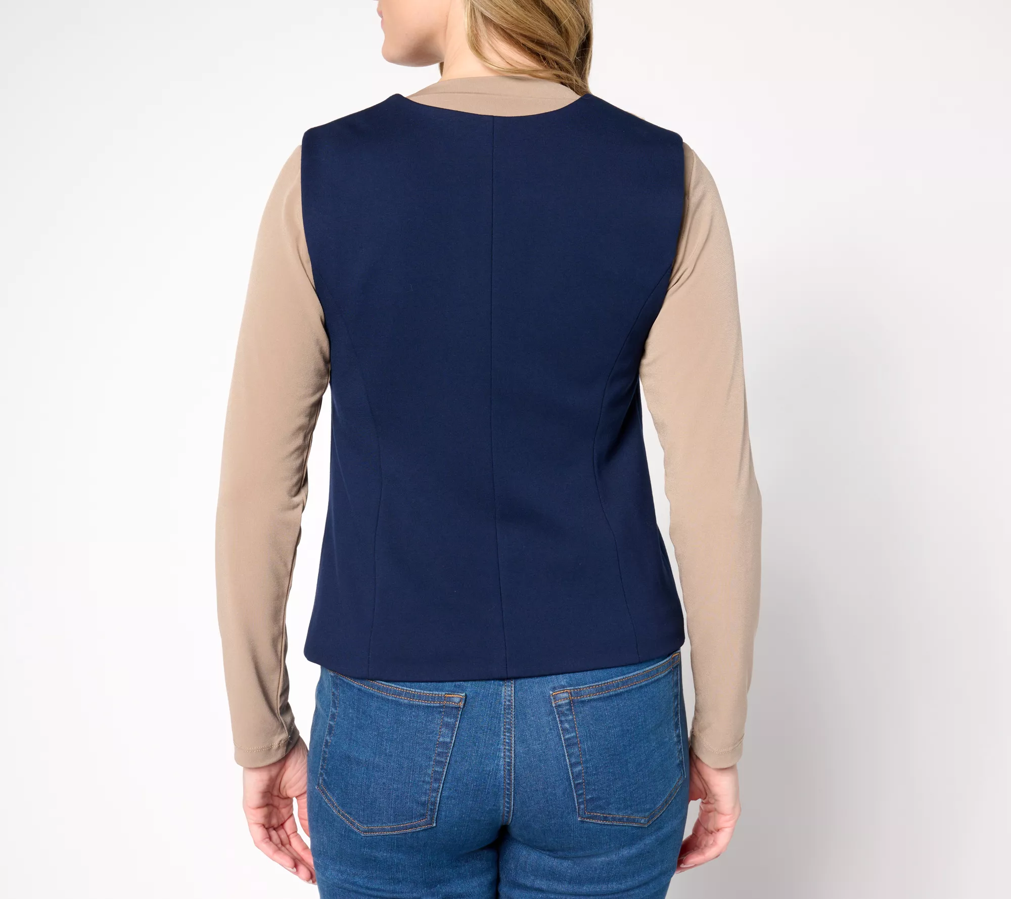 Tailored by Susan Graver Smart Ponte 350 Square-Neck Vest