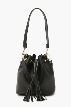 Tassel Detail Bucket Cross Body Bag