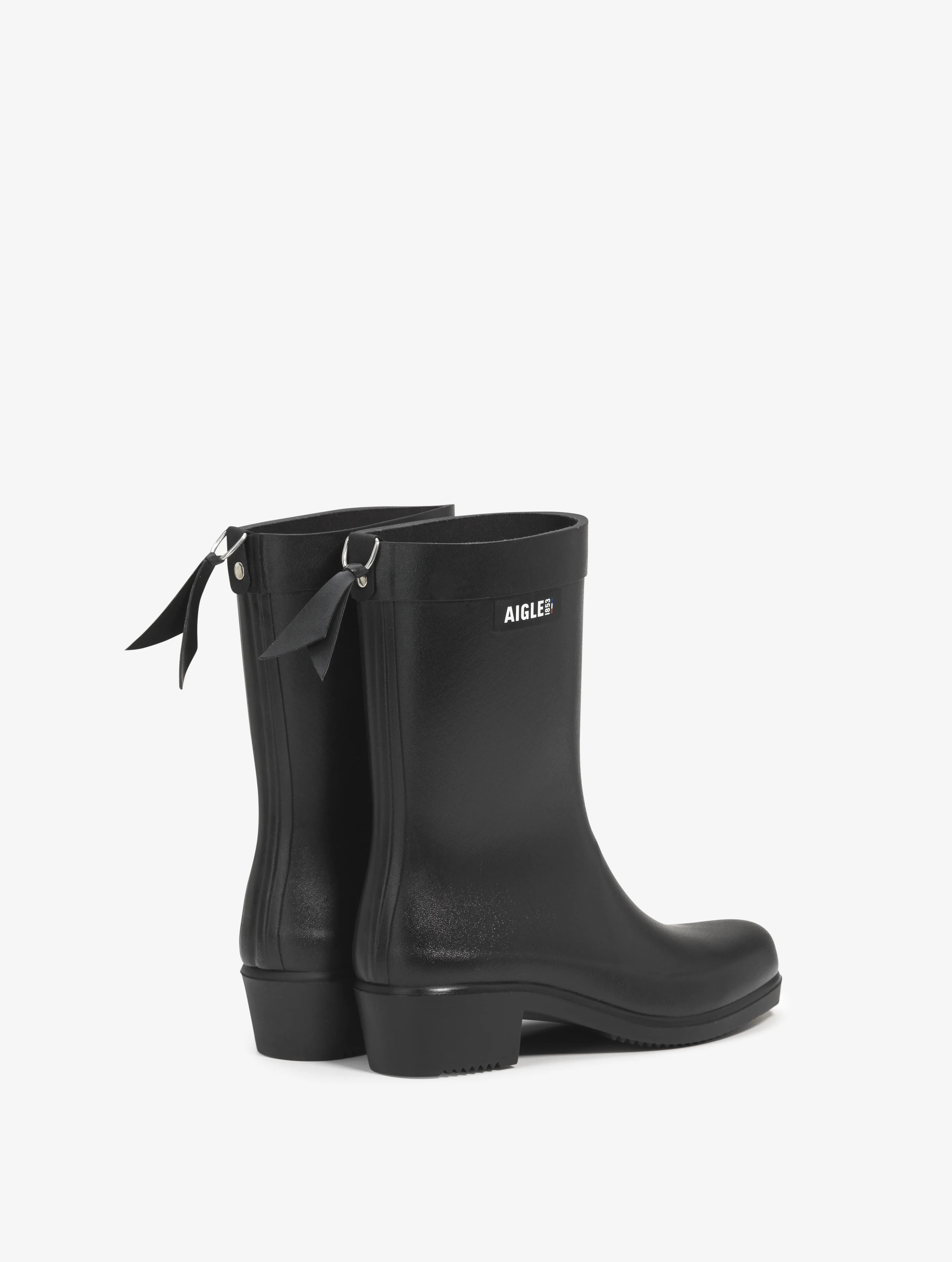 The equestrian-inspired heeled rain boot