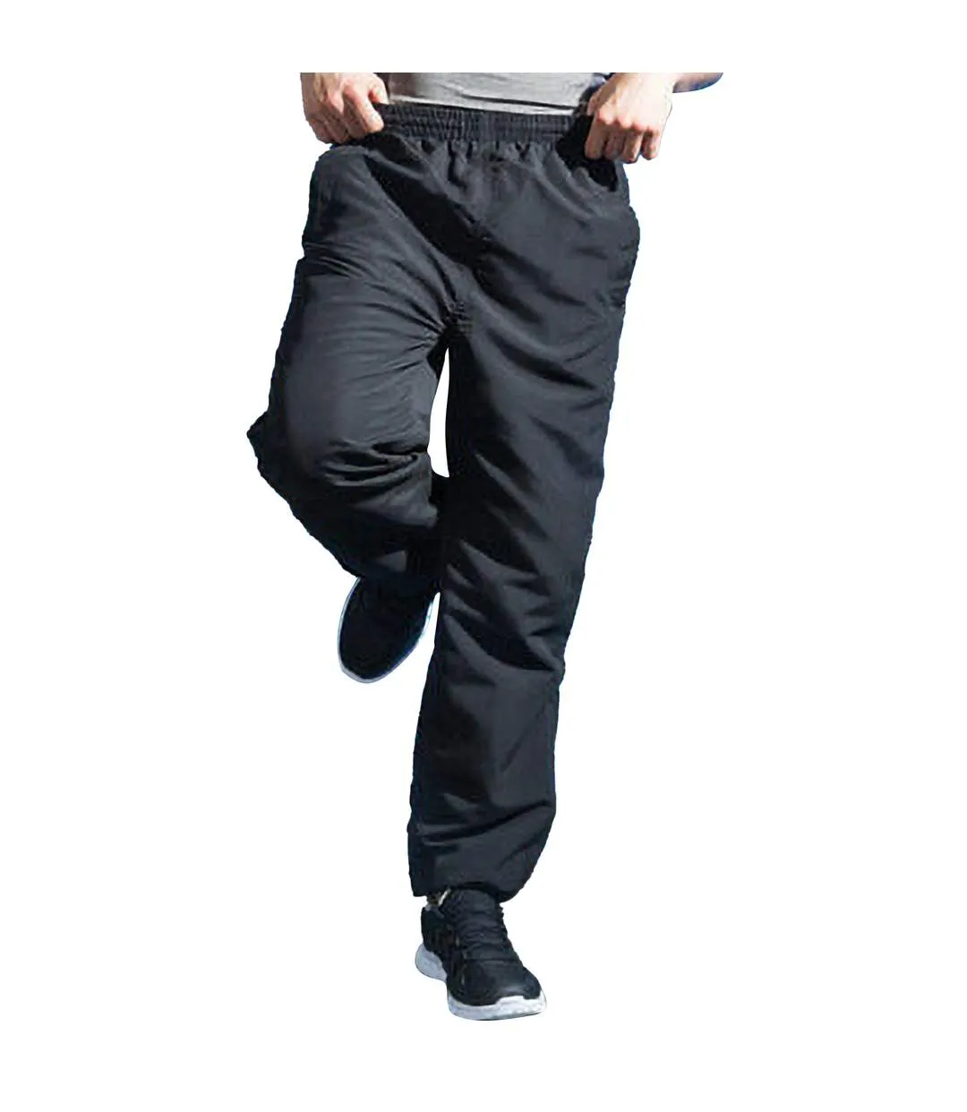 Tombo Teamsport Mens Sports Lined Tracksuit Bottoms / Jog Pants (Black) - UTRW1528