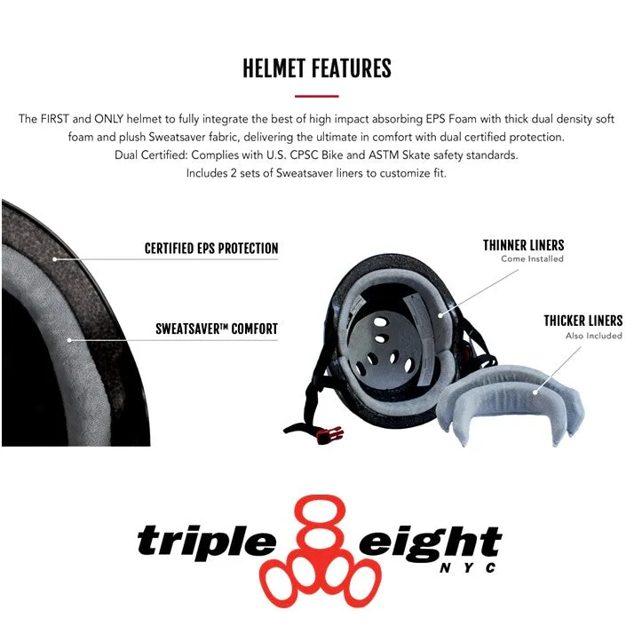 Triple 8 Shaved Ice Helmet - Certified