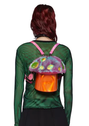 Trippy Vibe Got Funky Mushroom Backpack - Holo-