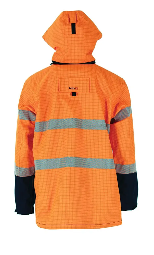 Tuffa Workwear Tuffa J009 Jacket Wet Weather PPE2 Inherently Flame Resistant - Orange/Navy - XS