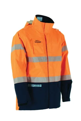 Tuffa Workwear Tuffa J009 Jacket Wet Weather PPE2 Inherently Flame Resistant - Orange/Navy - XS