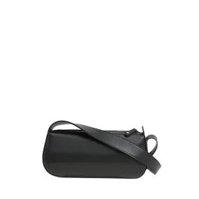 Tuna Black Leather Shoulder Bag