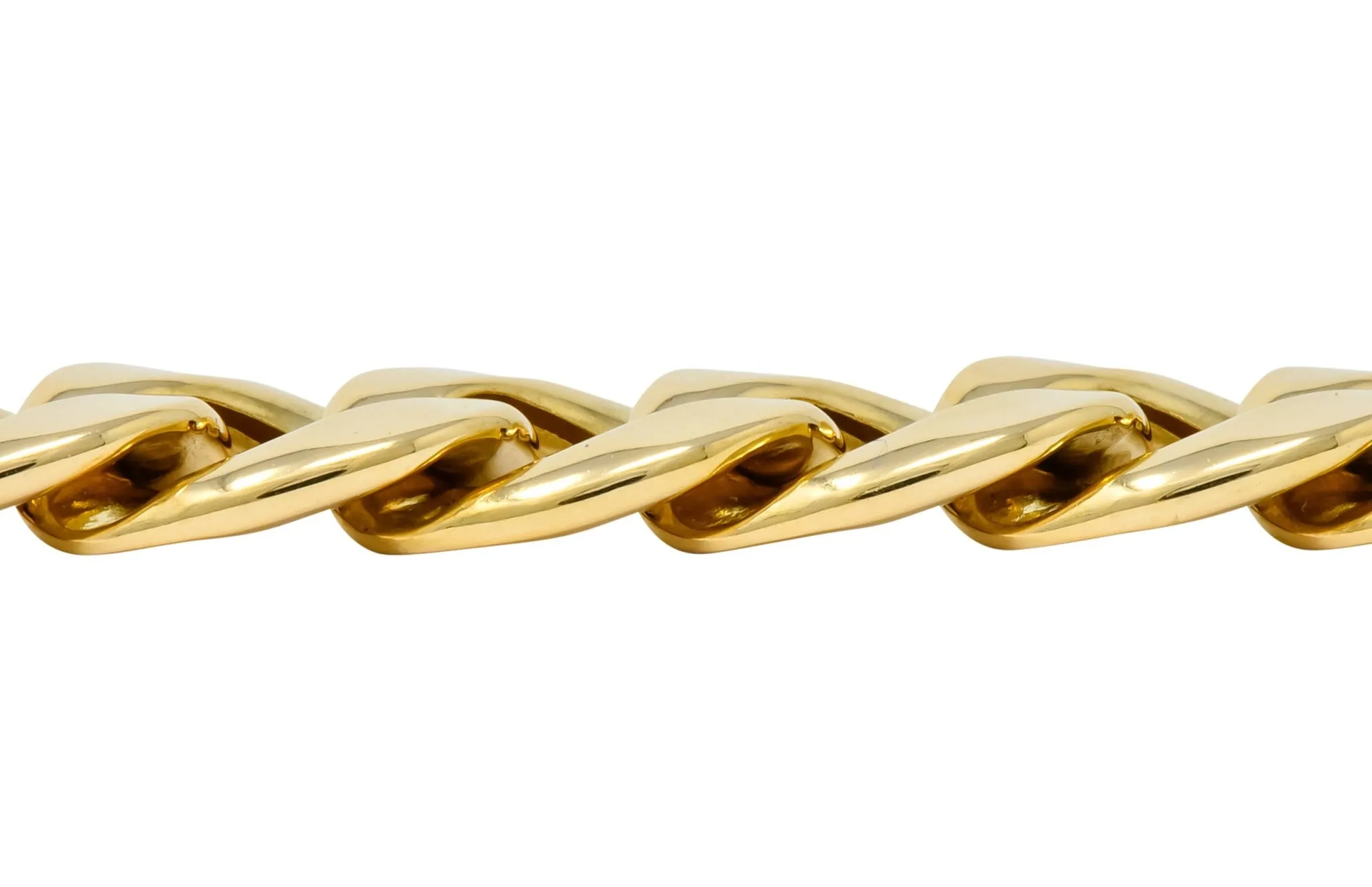 Unoaerre Italian 18 Karat Yellow Gold Curb Link Bracelet