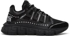 Versace Black Studded Trigreca Sneakers