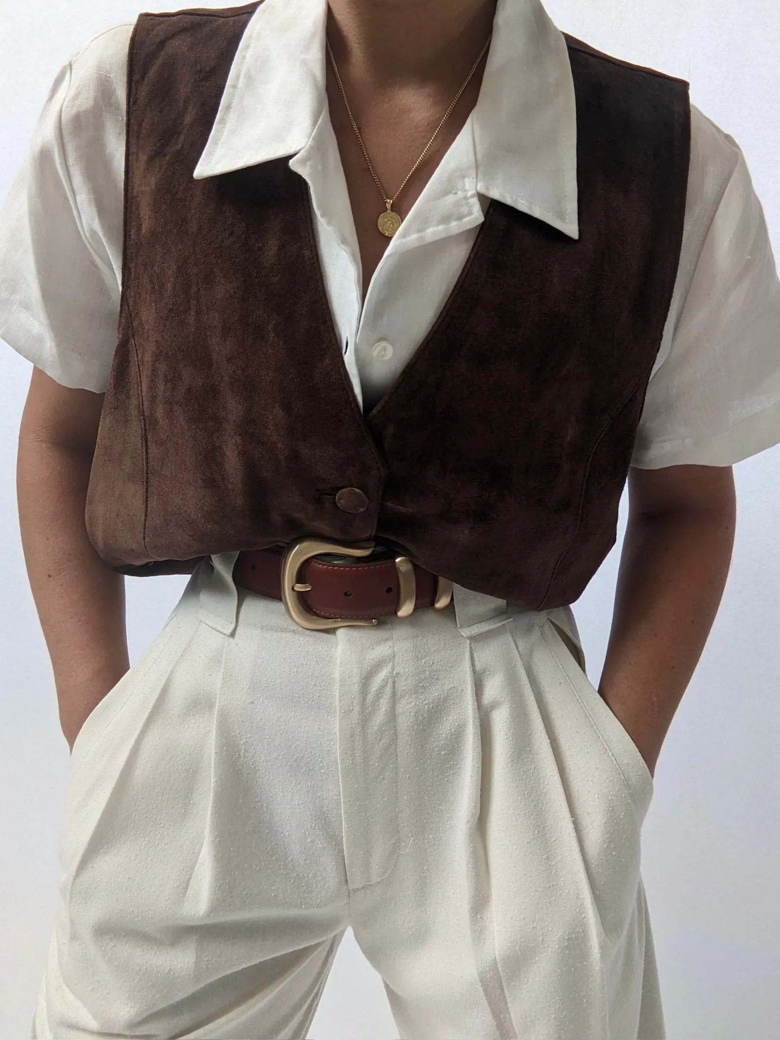 Vintage L.L. Bean Cocoa Suede Vest