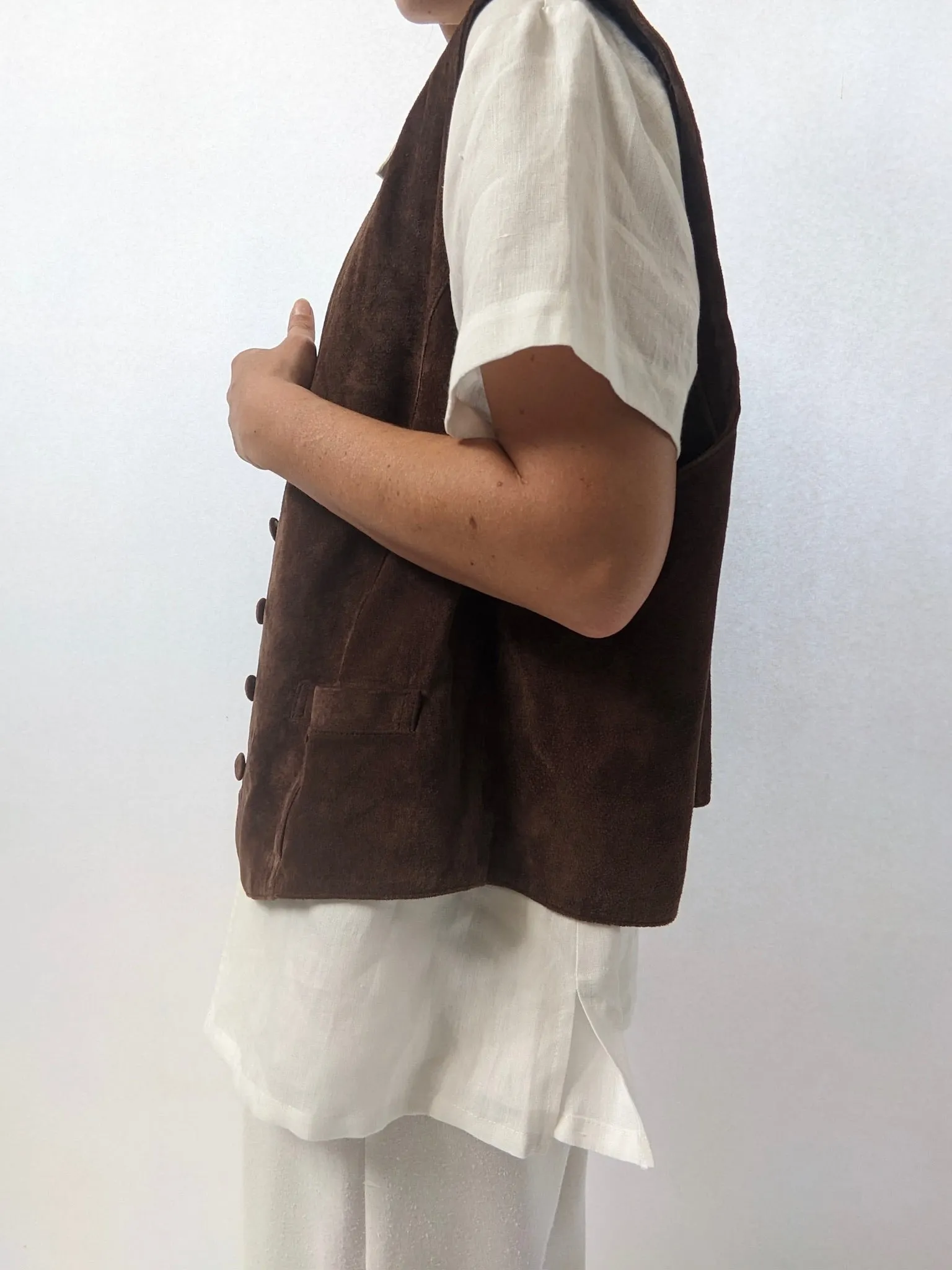 Vintage L.L. Bean Cocoa Suede Vest