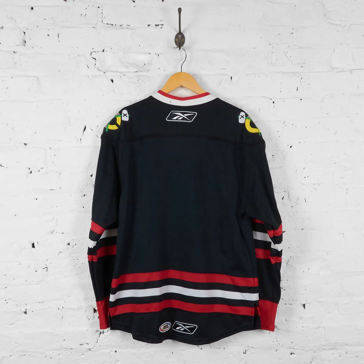 Vintage Reebok Rockford Icehogs Hockey Jersey - Black - S