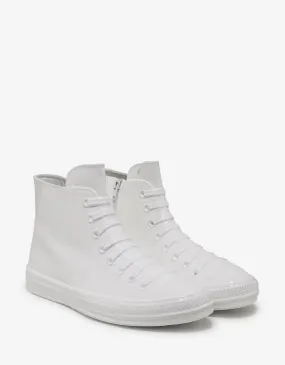 White Coated High Top Trainers