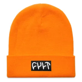 Witness Beanie / tight knit orange