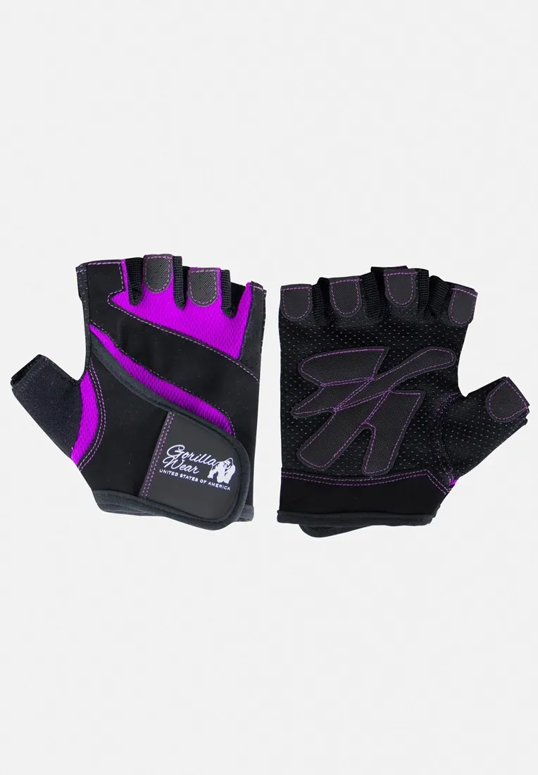 Women's Fitness Gloves - Black/Purple - M Gorilla Wear