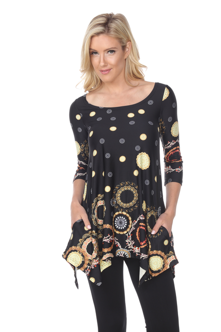 Women's 3/4 Sleeve Tunic Top