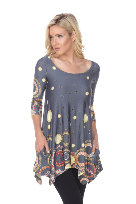 Women's 3/4 Sleeve Tunic Top