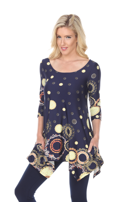 Women's 3/4 Sleeve Tunic Top