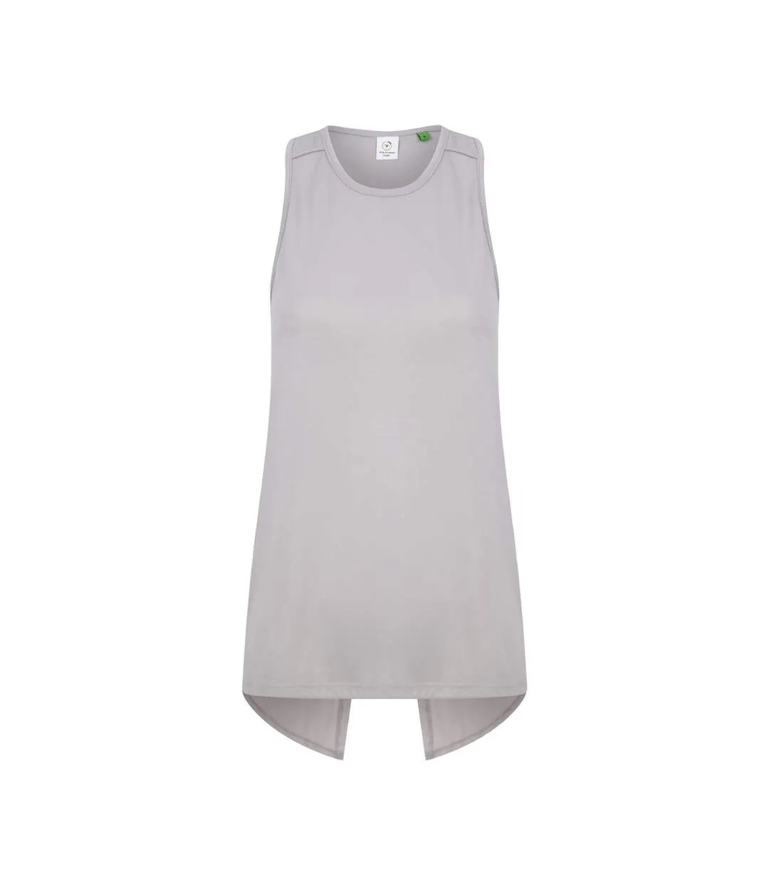 Womens/ladies open back vest top light grey Tombo