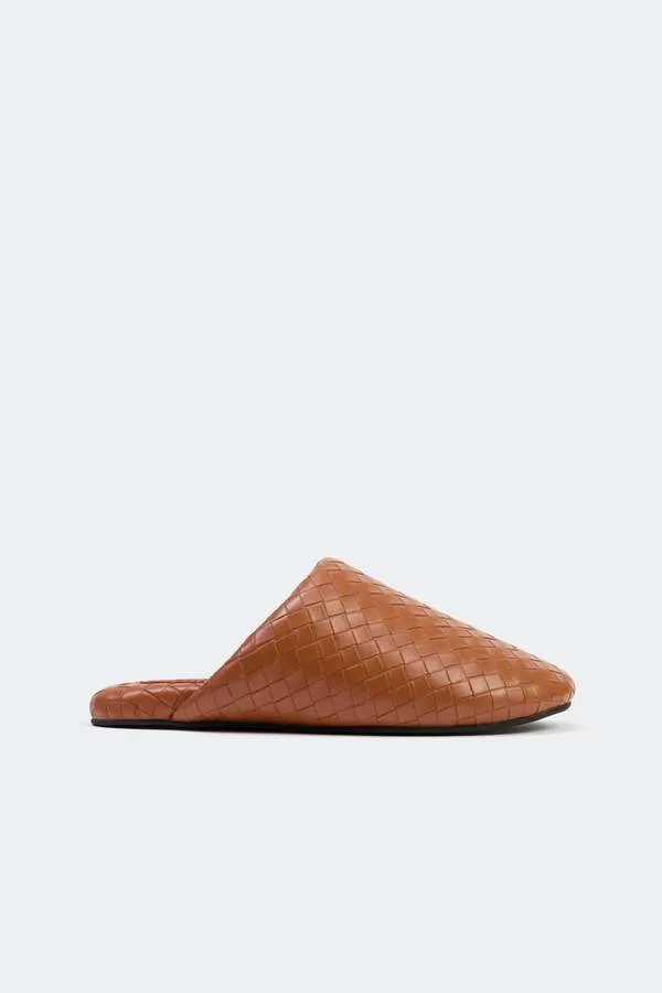 Woven Bubble Slipper - Chestnut