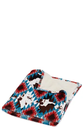 Wrangler Southwest Cowhide Print Fleece Throw